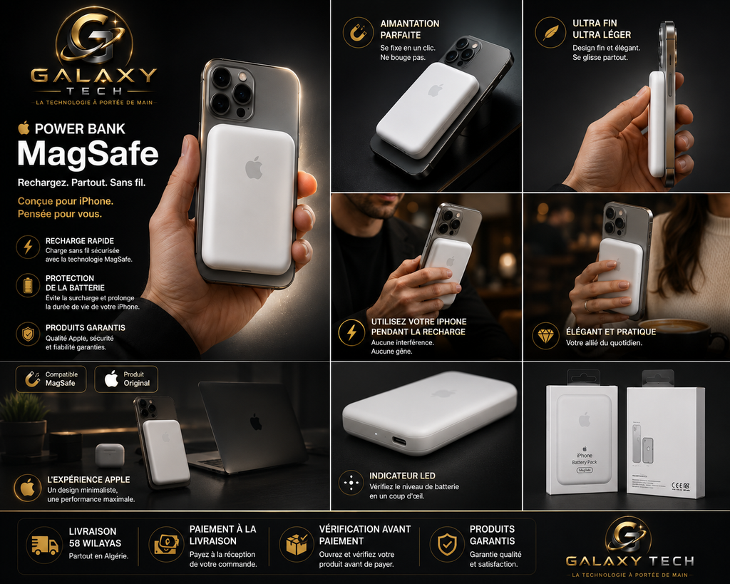 شاحن ماغ سيف لاسلكي آبل - Apple MagSafe Battery Pack 10 000MA